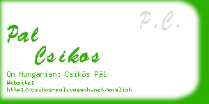 pal csikos business card
