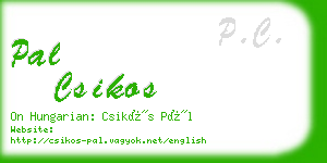 pal csikos business card